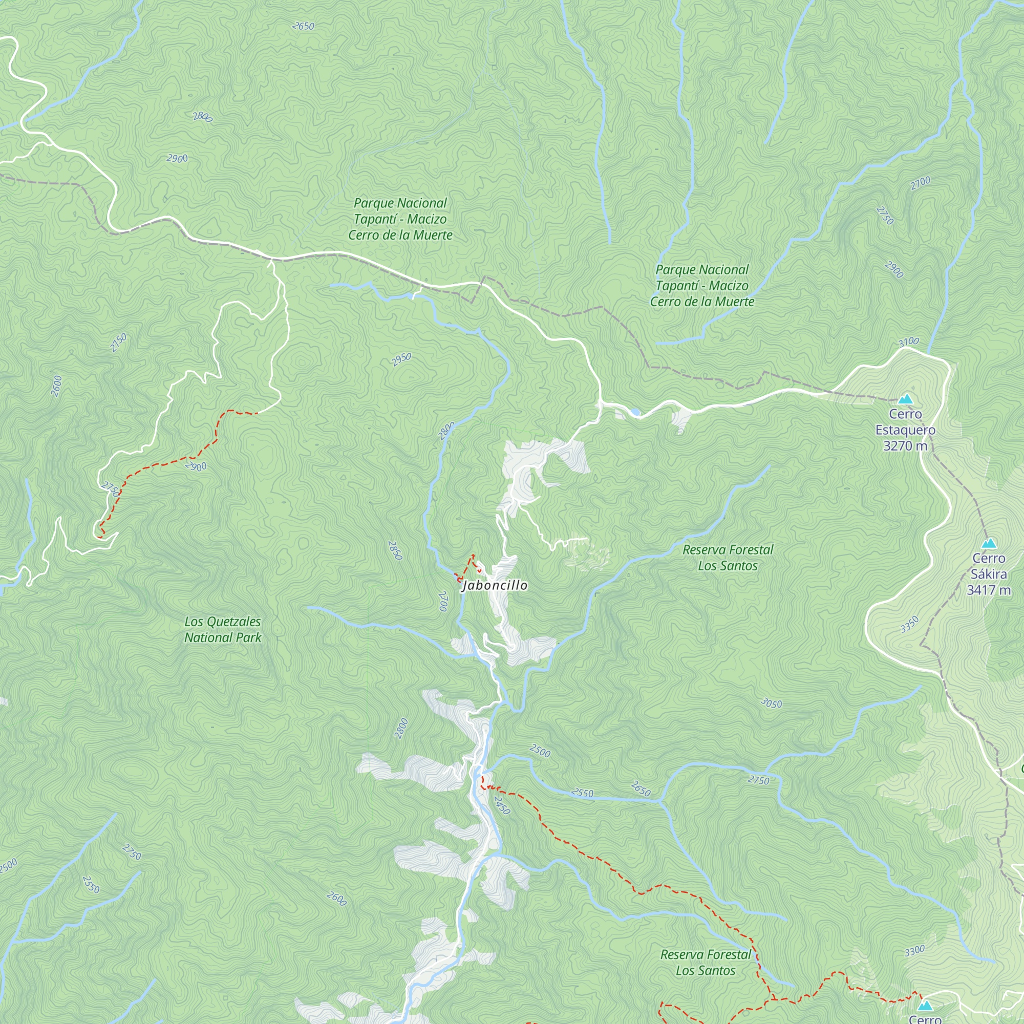 Cabañas y Senderos Las Cataratas map