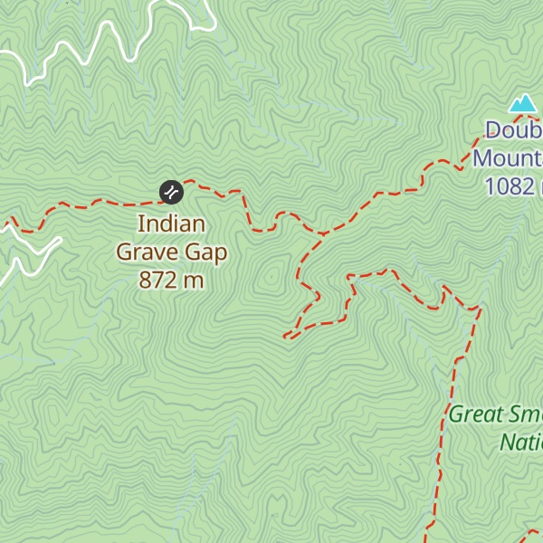 Map of Cades Cove Mountain