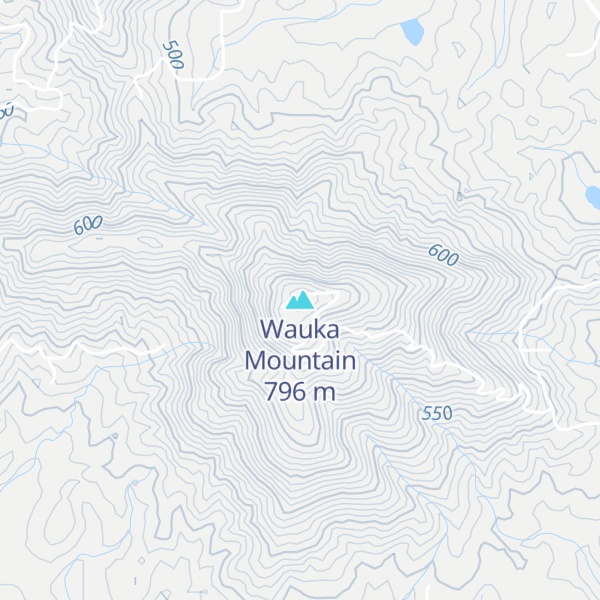 Map of Wauka Mountain