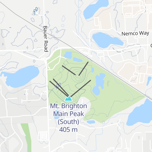 Map of Mt. Brighton SubPeak (North)