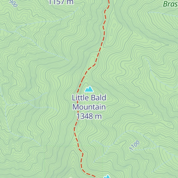 Map of Little Bald Mountain
