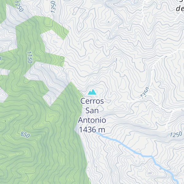 Map of Cerros San Antonio