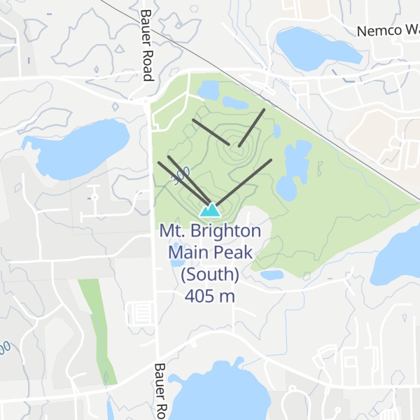 Map of Mt. Brighton Main Peak (South)