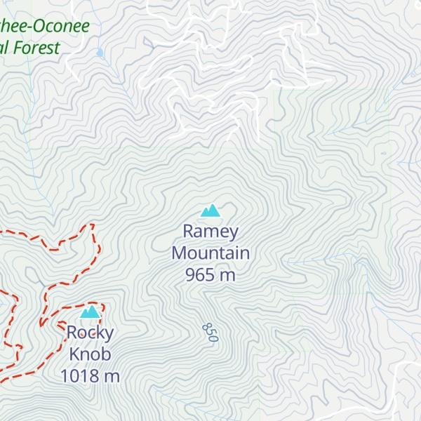 Map of Ramey Mountain