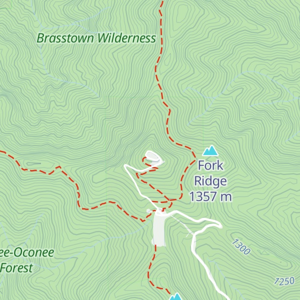 Map of Brasstown Bald