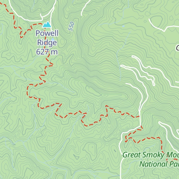 Map of Rich Mountain