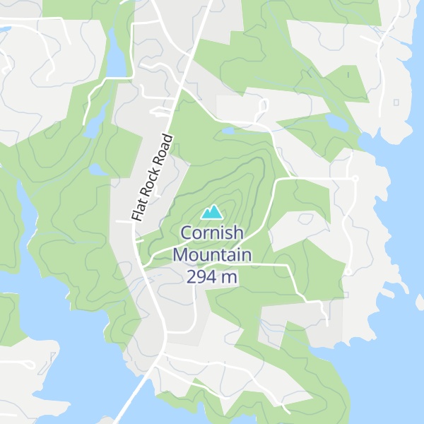 Map of Cornish Mountain