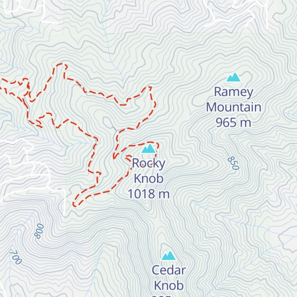 Map of Rocky Knob