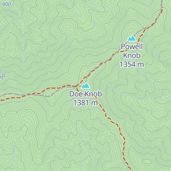 Map of Doe Knob