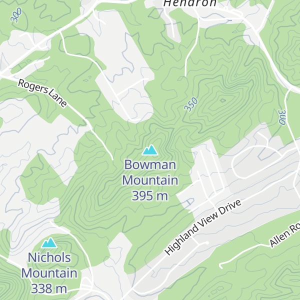 Map of Bowman Mountain