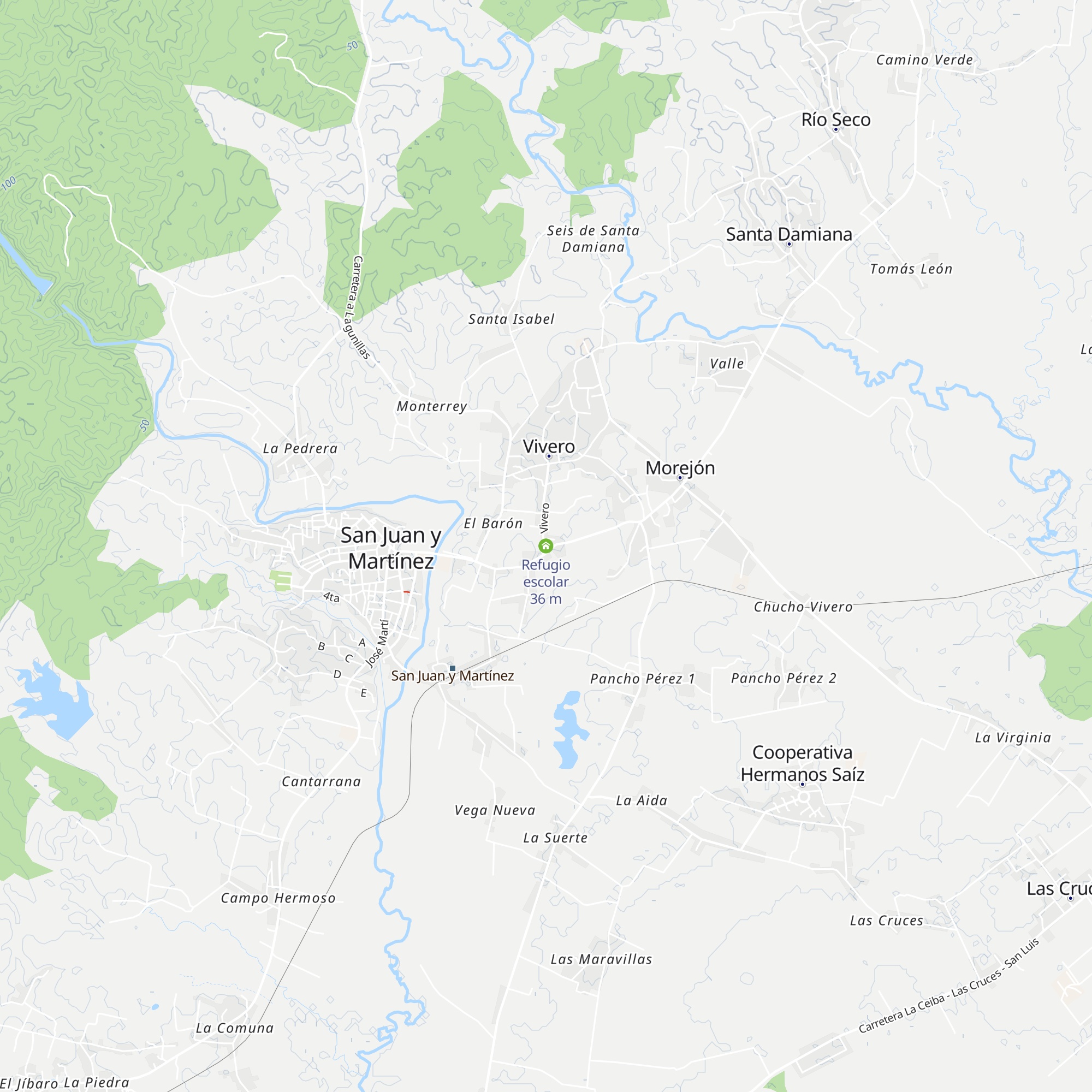 Refugio escolar map