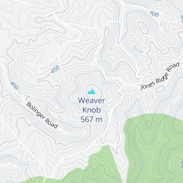 Map of Weaver Knob