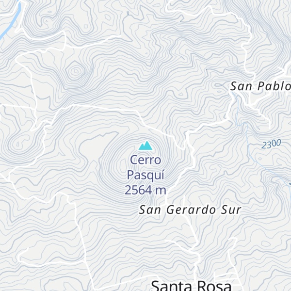 Map of Cerro Pasquí