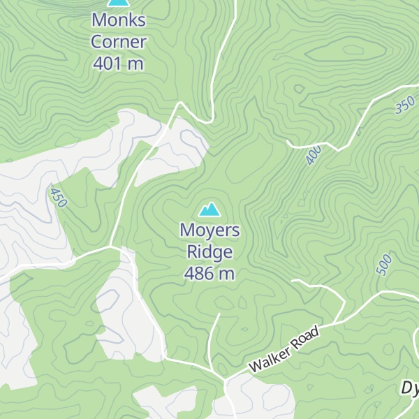 Map of Moyers Ridge