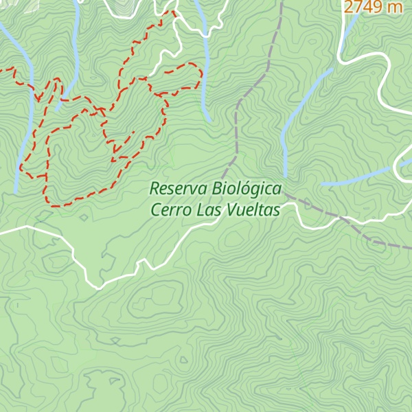 Map of Cerro Vueltas