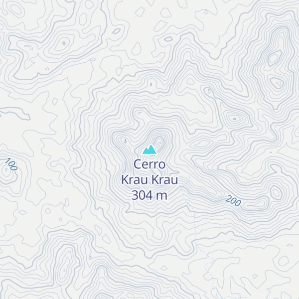 Map of Cerro Krau Krau
