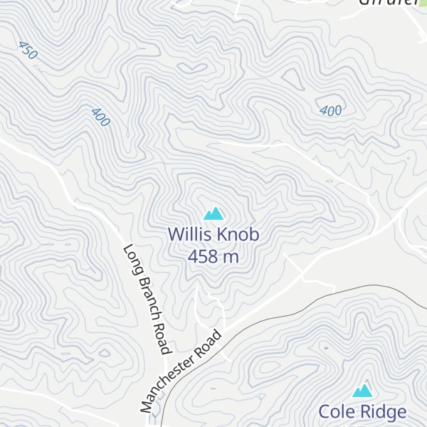 Map of Willis Knob