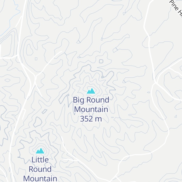Map of Big Round Mountain