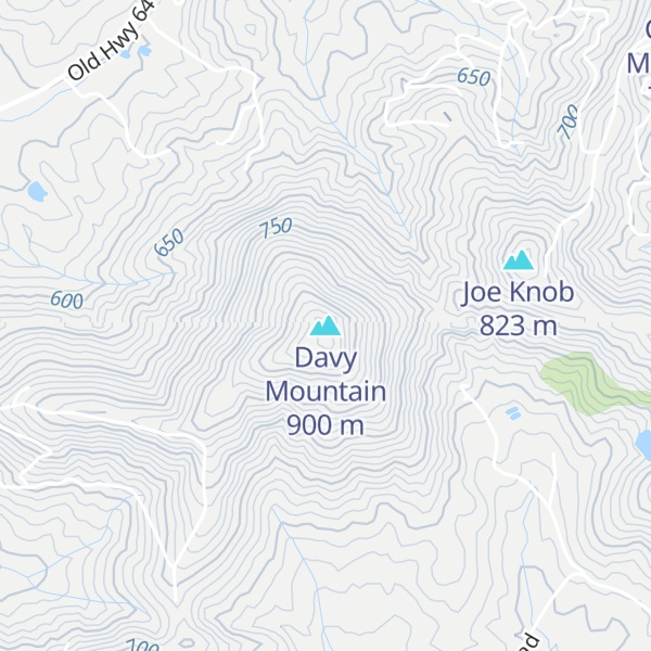 Map of Davy Mountain