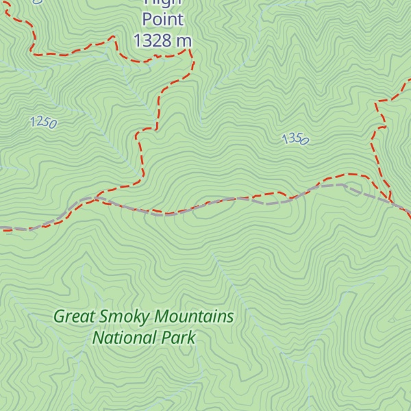 Map of Gregory Bald