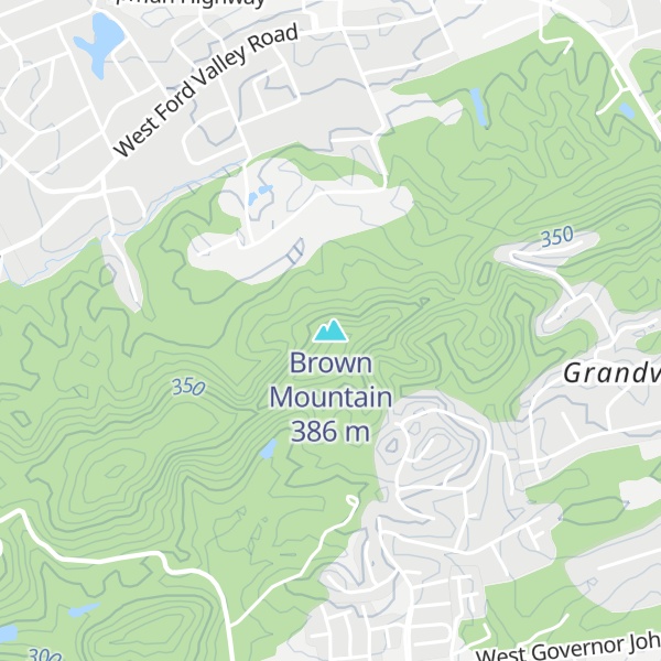 Map of Brown Mountain