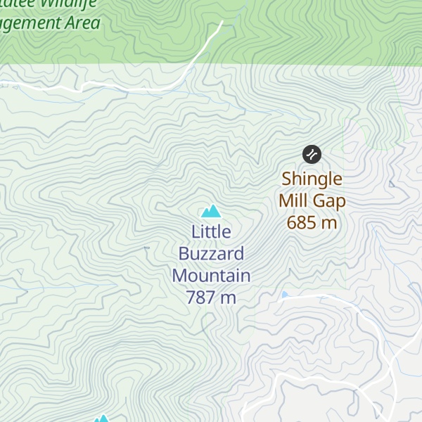 Map of Little Buzzard Mountain