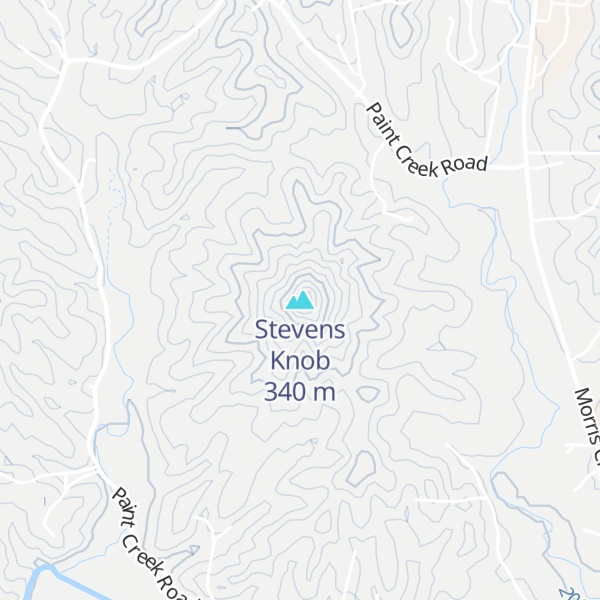 Map of Stevens Knob