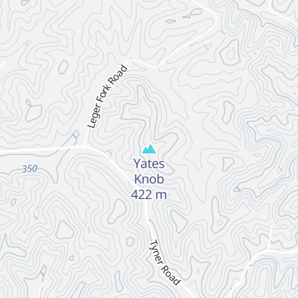 Map of Yates Knob