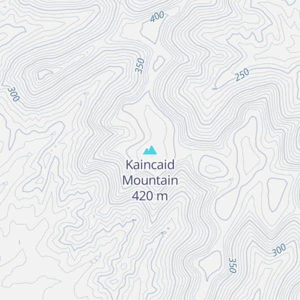 Map of Kaincaid Mountain