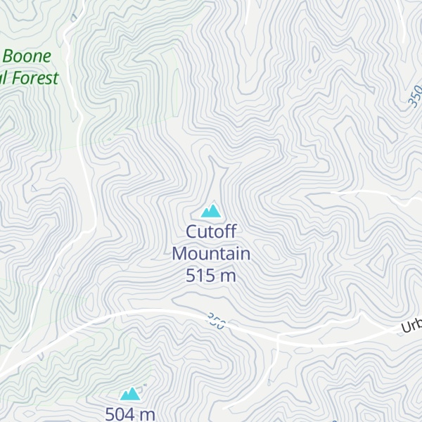 Map of Cutoff Mountain