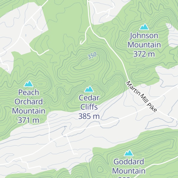 Map of Cedar Cliffs