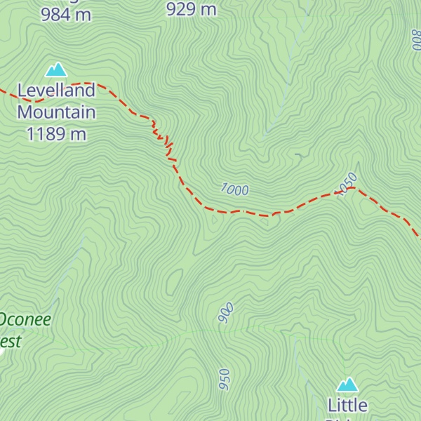 Map of Turkeypen Mountain
