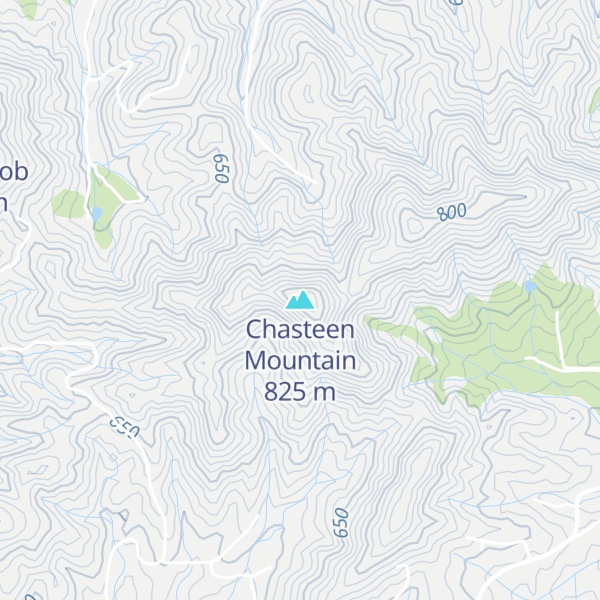 Map of Chasteen Mountain