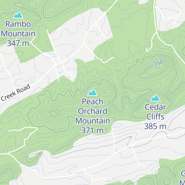 Map of Peach Orchard Mountain