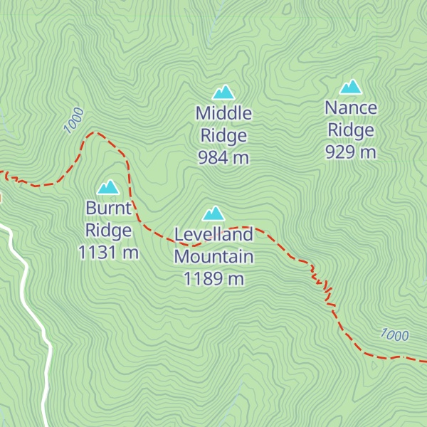 Map of Levelland Mountain