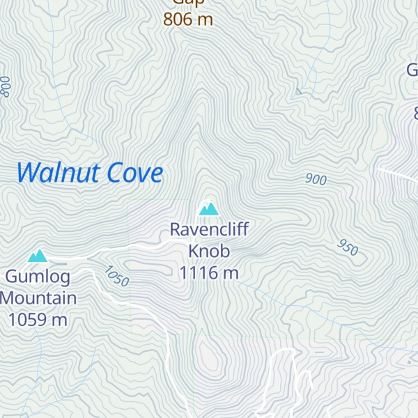 Map of Ravencliff Knob