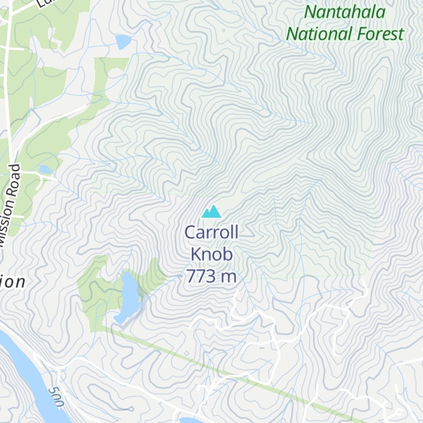 Map of Carroll Knob