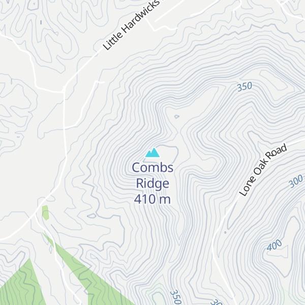 Map of Combs Ridge