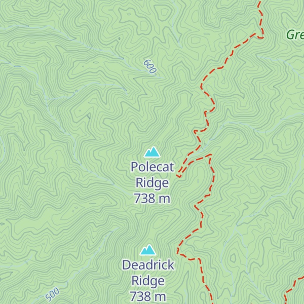 Map of Polecat Ridge