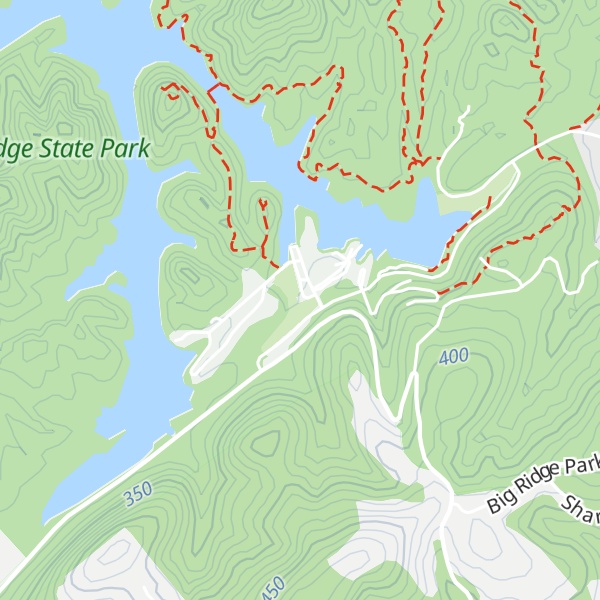 Map of Big Ridge State Park Visitor Center