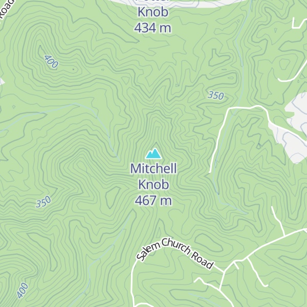 Map of Mitchell Knob