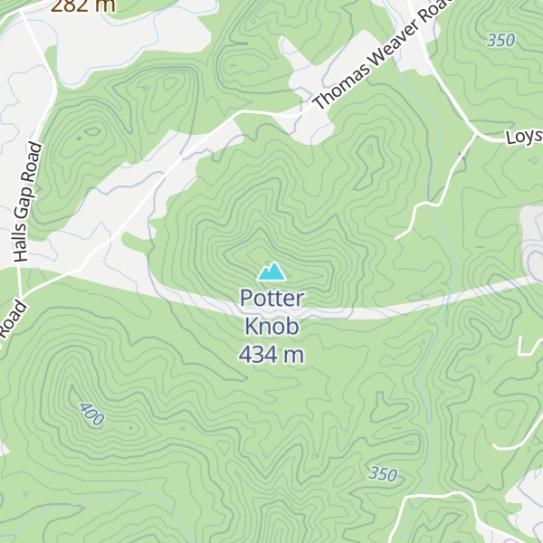 Map of Potter Knob
