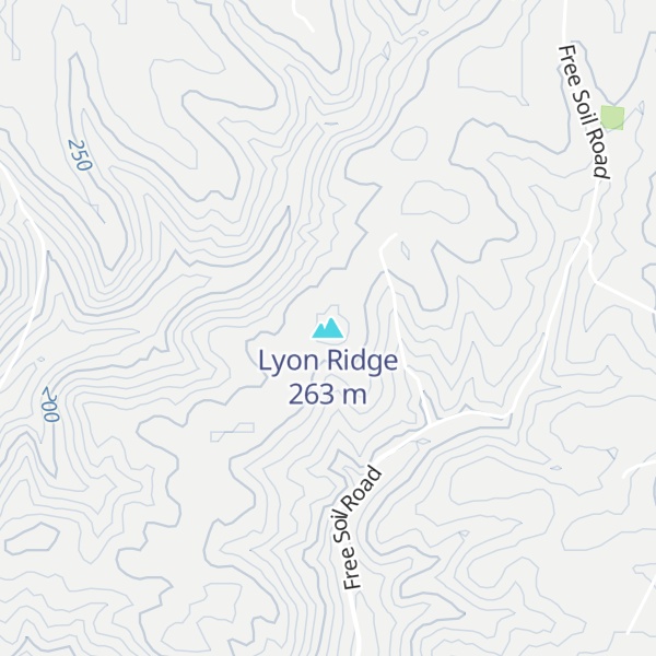 Map of Lyon Ridge