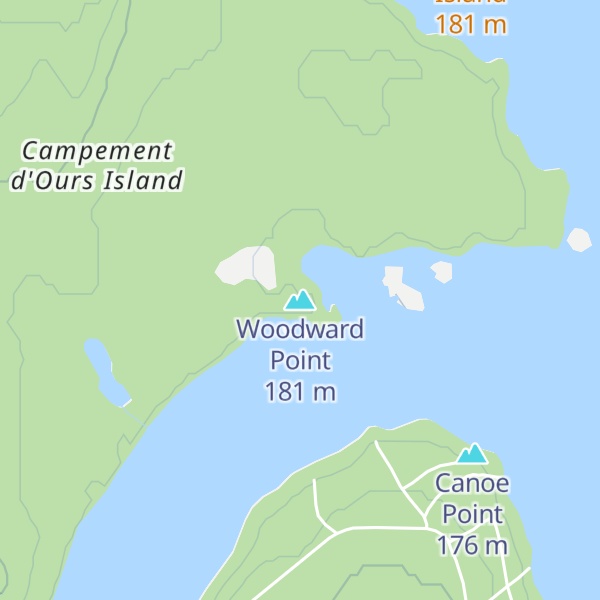 Map of Woodward Point