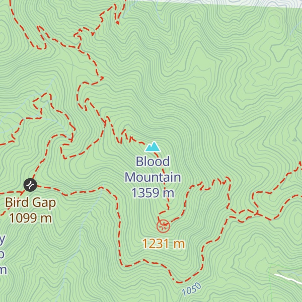 Map of Blood Mountain Shelter