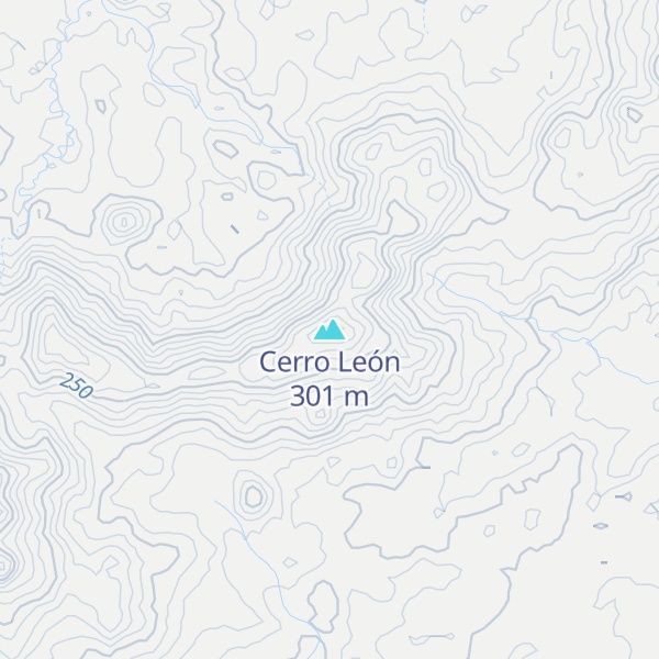 Map of Cerro León