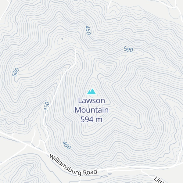 Map of Lawson Mountain