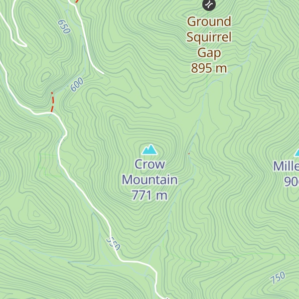 Map of Crow Mountain