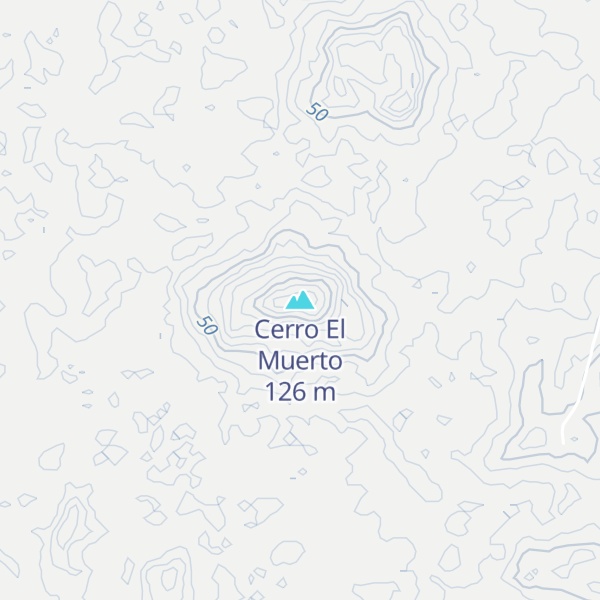 Map of Cerro El Muerto