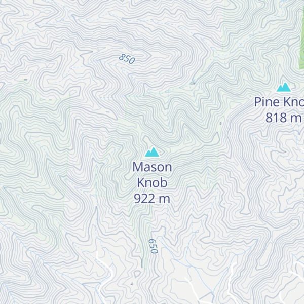 Map of Mason Knob